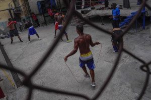 HAVANA, CUBA - JUNE 16: Cubans boxers train at a boxing gymnasium in Old Havana, (Habana Vieja) on 16th June, 2015 in Havana, Cuba.  Daniel Berehulak for Panasonic/Lumix MODEL RELEASED 15mm lens